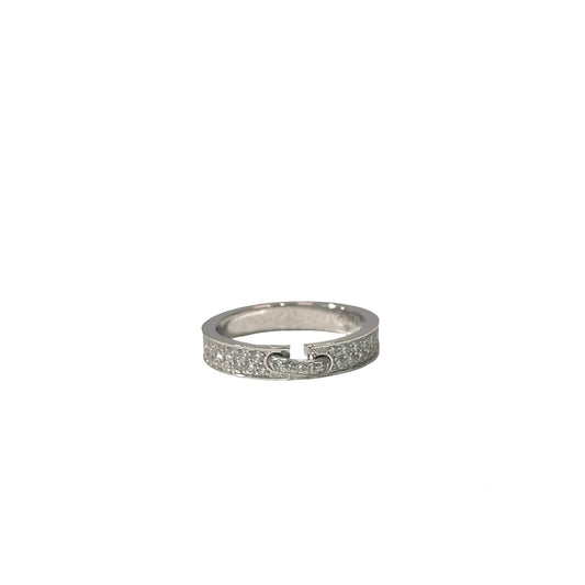 Used CHAUMET White Gold Ring Liens Evidence Pared XS RHODIGM Diamond Ring Silver