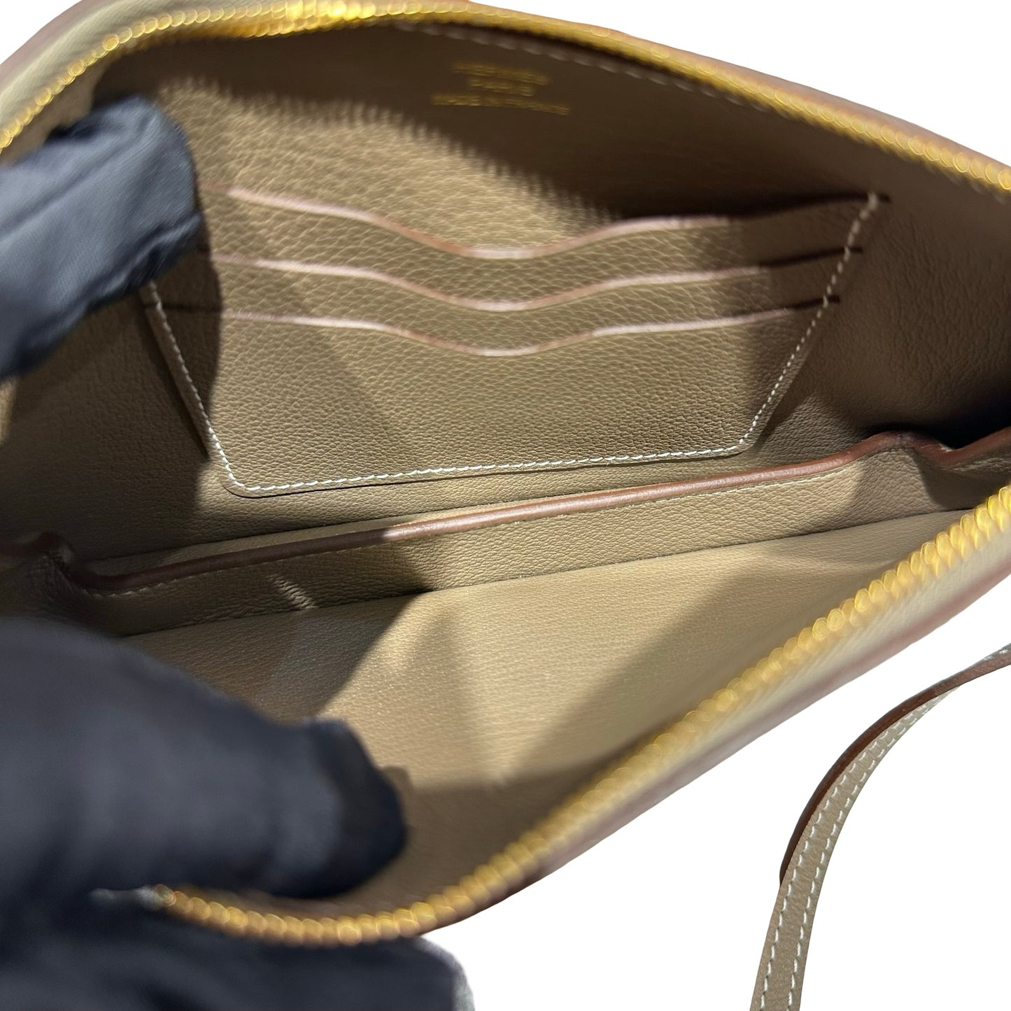 New HERMÈS ZIPENGO T GO Shoulder Bag Etoupe (18)