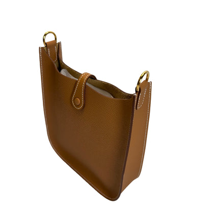 Brand New HERMES Clemence Evelyne Crossbody Bag Gold