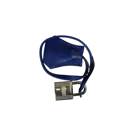 Used HERMES Evercolor Bolide 30 Handbag 7T Blue Electric
