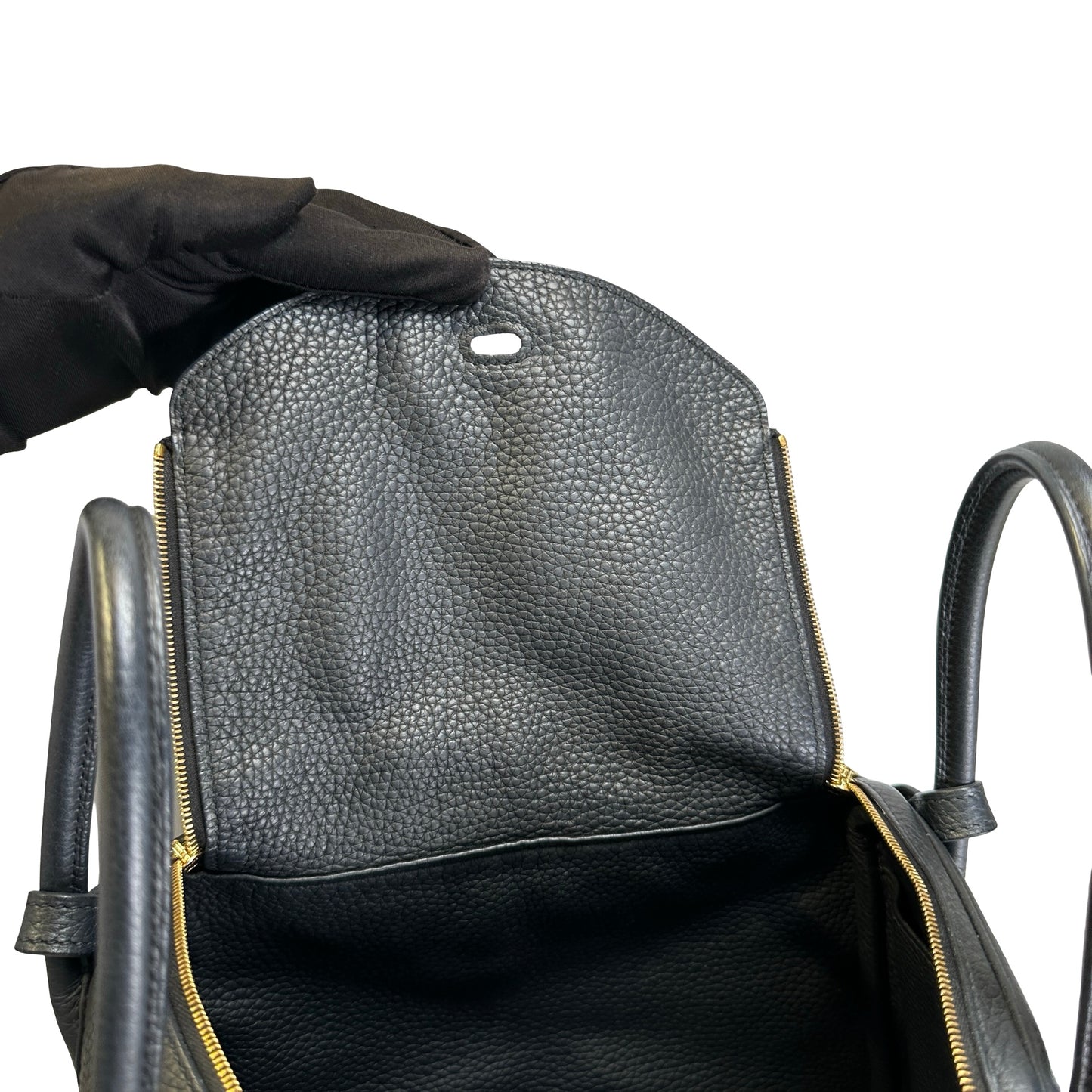 Used HERMES Tc Lindy 26 Shoulder Bag Black Ghw