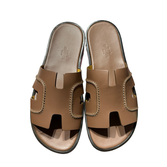 Unused HERMÈS Izmir sandal men’s Shoes Brown