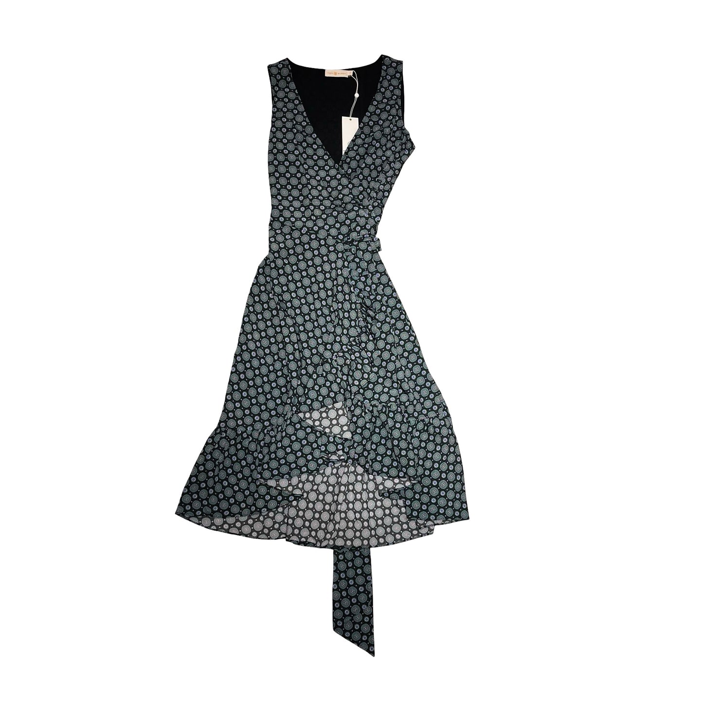Used TORY BURCH Floral Geometric Dress Clothes Black Green Blue White Red