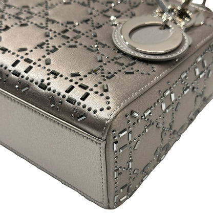 Used DIOR Mini Lady Dior Handbag Silver