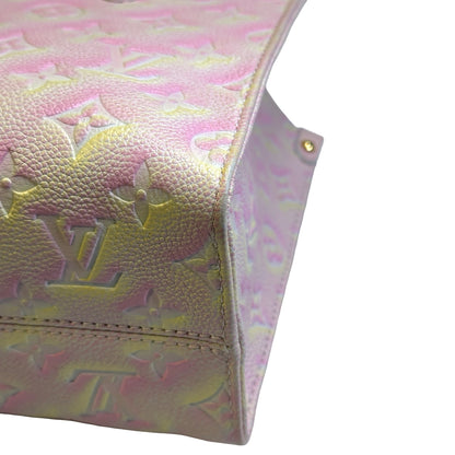 Used LOUIS VUITTON Monogram Empreinte Leather On The Go Handbag Sunrise Pastel