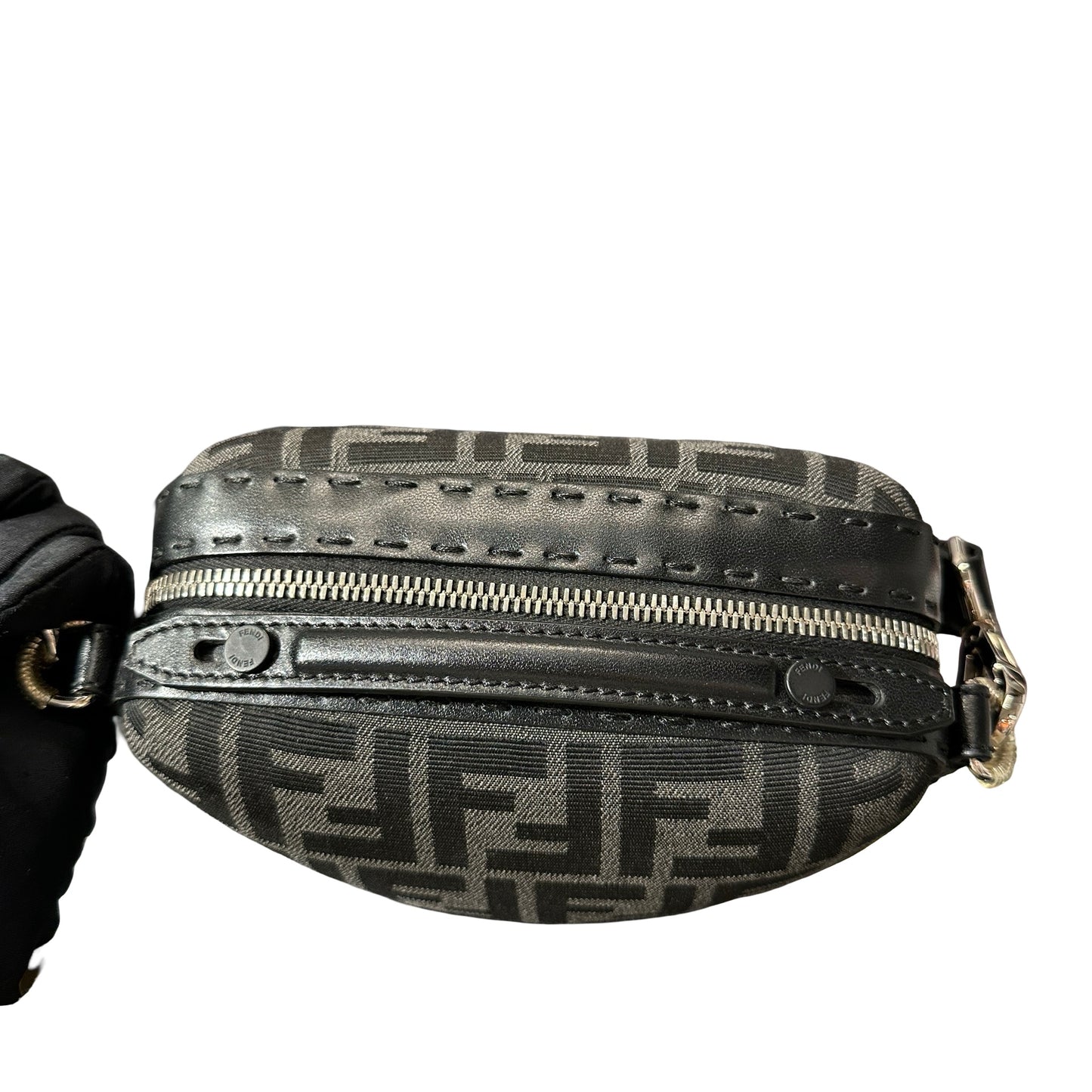 Used FENDI camera chevron Camera Bag Black