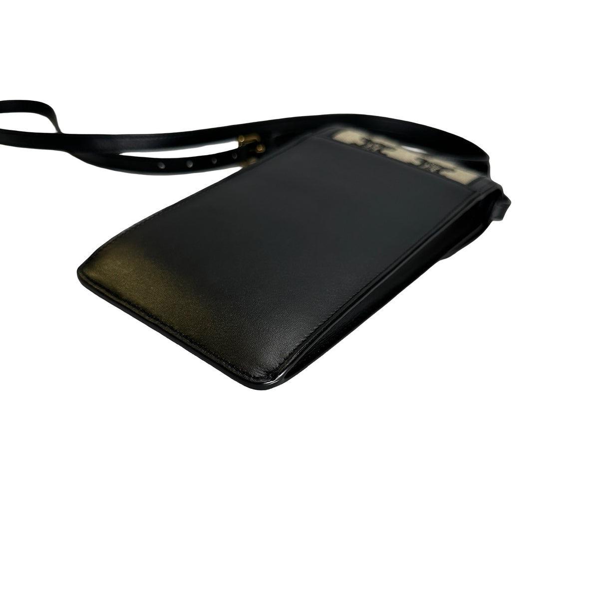 Used CELINE Triomphe Triomphe Phone Bag Beige Black