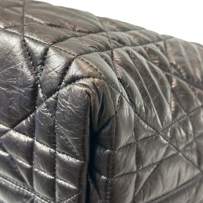 Used DIOR Lambskin Leather SO BLACK TOUJOURS MEDIUM Shoulder Bag Black