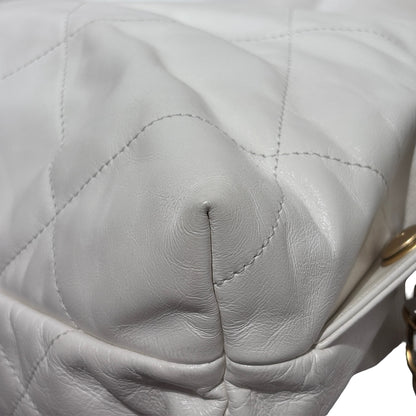 Used CHANEL Calfskin Medium 22 Backpack Backpack White