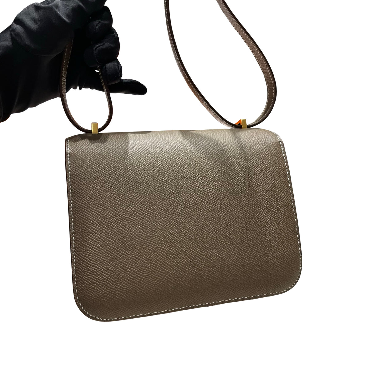 Brand New HERMES Epsom Constance Shoulder Bag Etoupe
