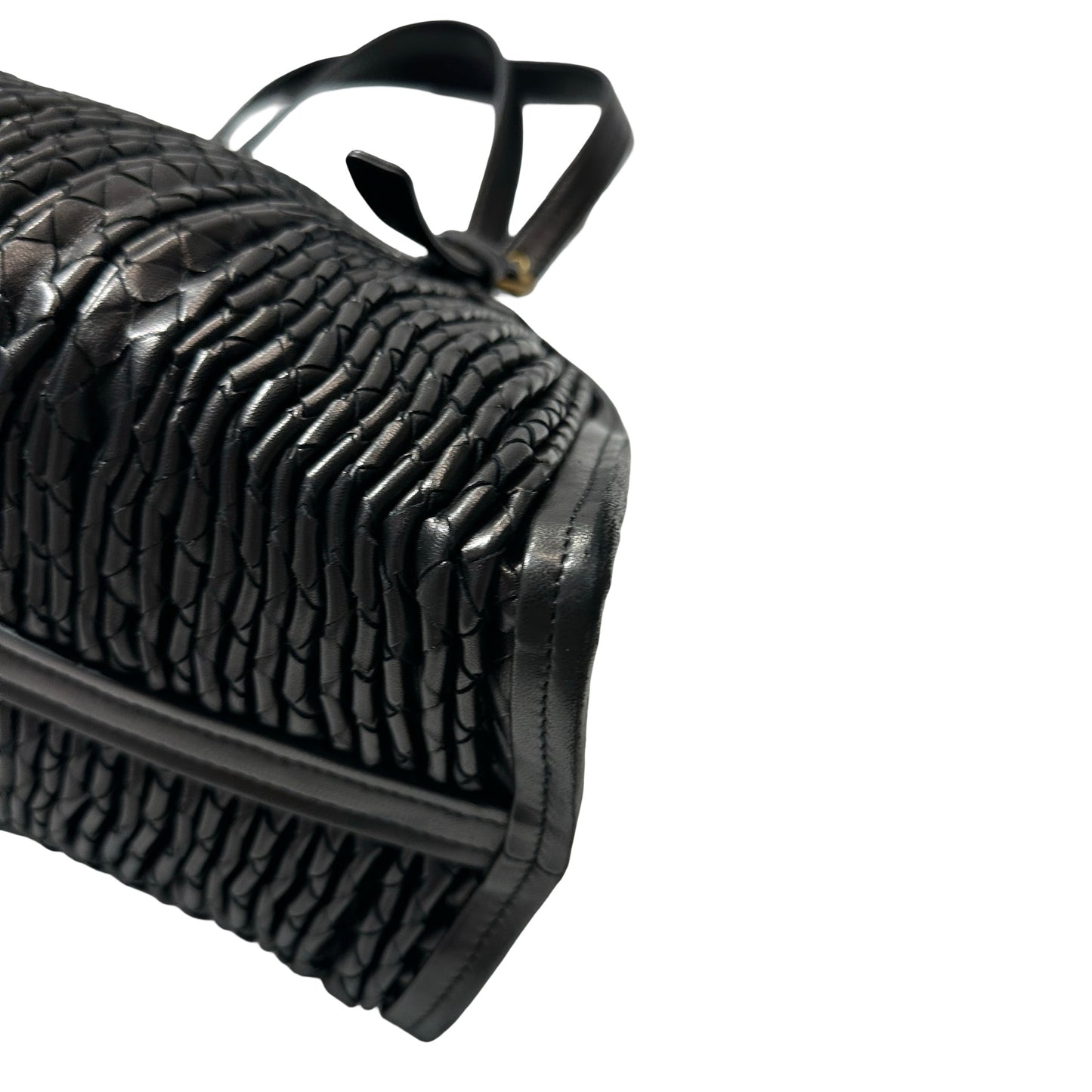 Used Bottega Veneta Shoulder Bag Black GHW