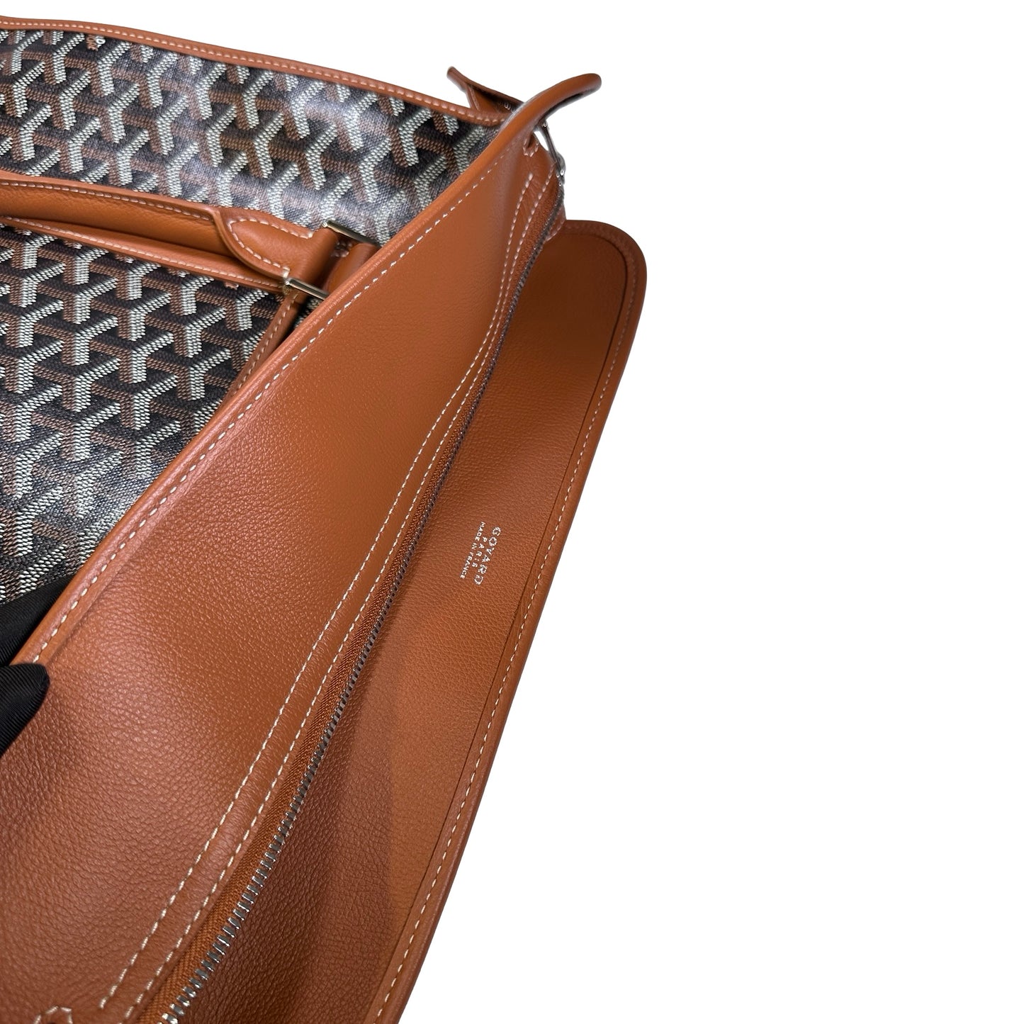 Used GOYARD Goyardine Sac de Voyage Tote Bag Black Brown