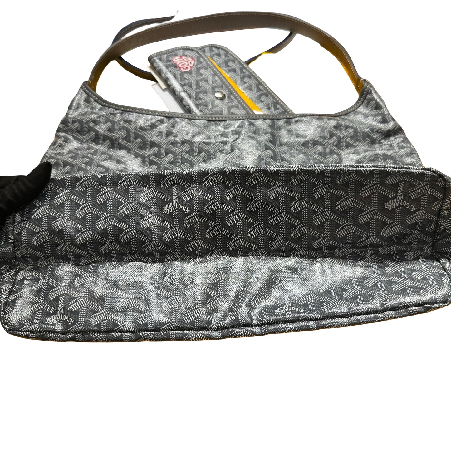 Used GOYARD Goyardine Canvas Hobo Hobo Bag Grey