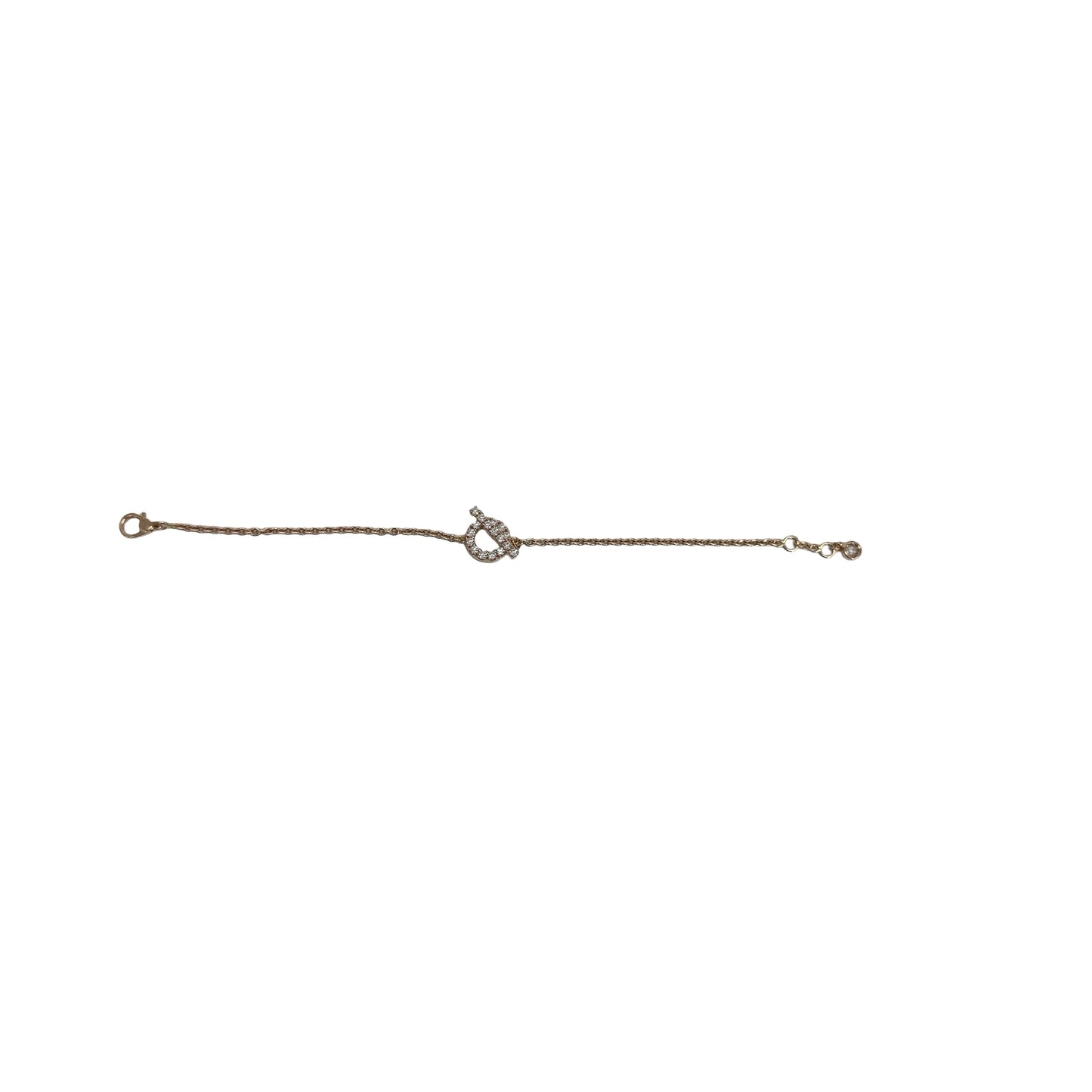 Used Hermès Finesse Bracelet With Diamonds Gold