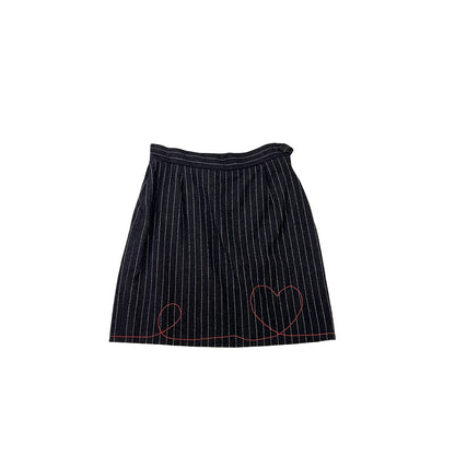 Used MOSCHINO Cheap Chic Gray Pinstripe Set Blazer Clothes Black