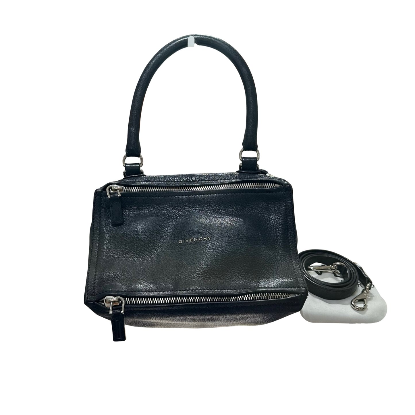 Used GIVENCHY Calfskin Leather PANDORA Two Way Shoulder Bag Black