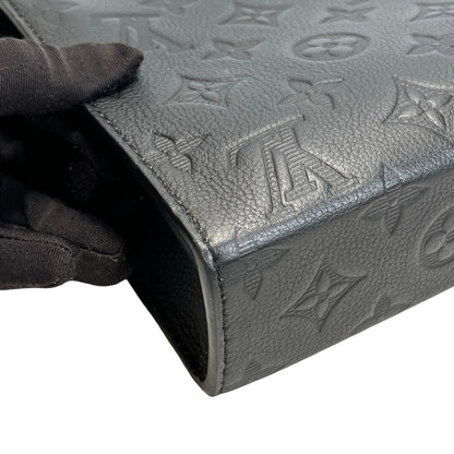 Used LOUIS VUITTON Monogram Empreinte Pochette Cle Clutch Black
