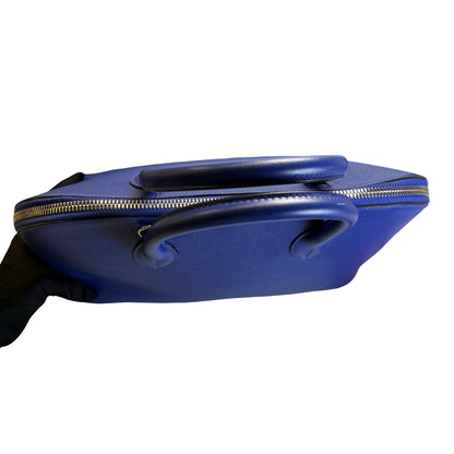 Used HERMES Evercolor Bolide 30 Handbag 7T Blue Electric