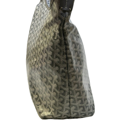 Used GOYARD Goyardine Canvas Rouette Hobo Bag Grey