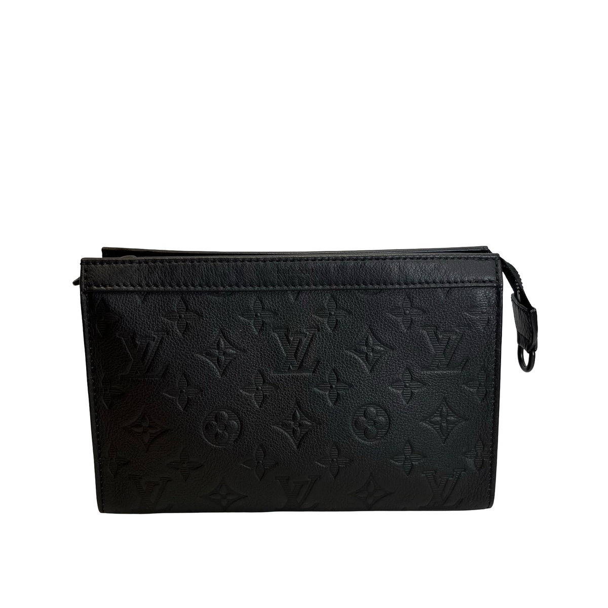 Used LOUIS VUITTON Monogram Empreinte Pochette Cle Clutch Black