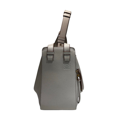 Used LOEWE Calfskin Leather Honnock Shoulder Bag Beige GHW