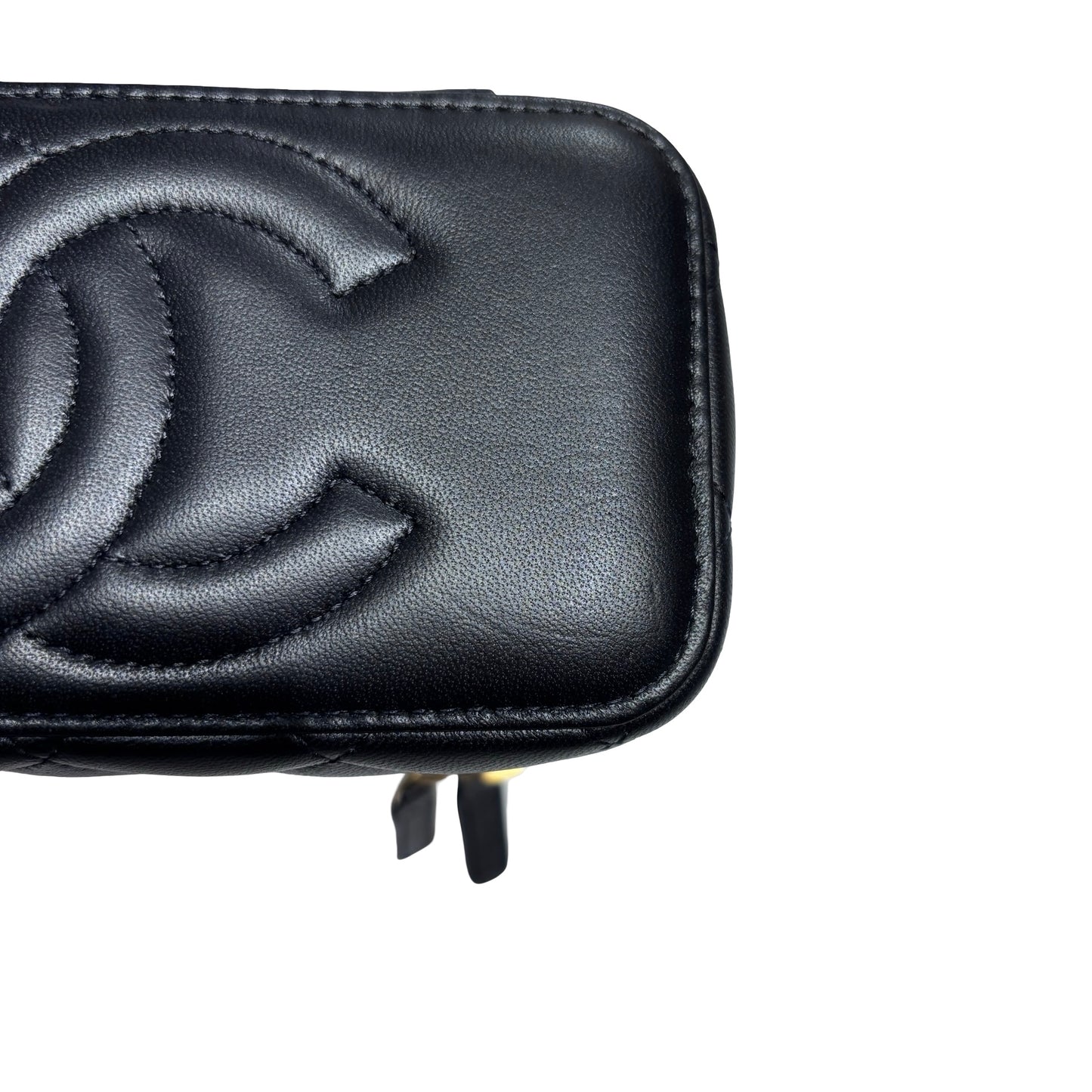 Chanel Vanity Chain Shoulder Bag Black GHW