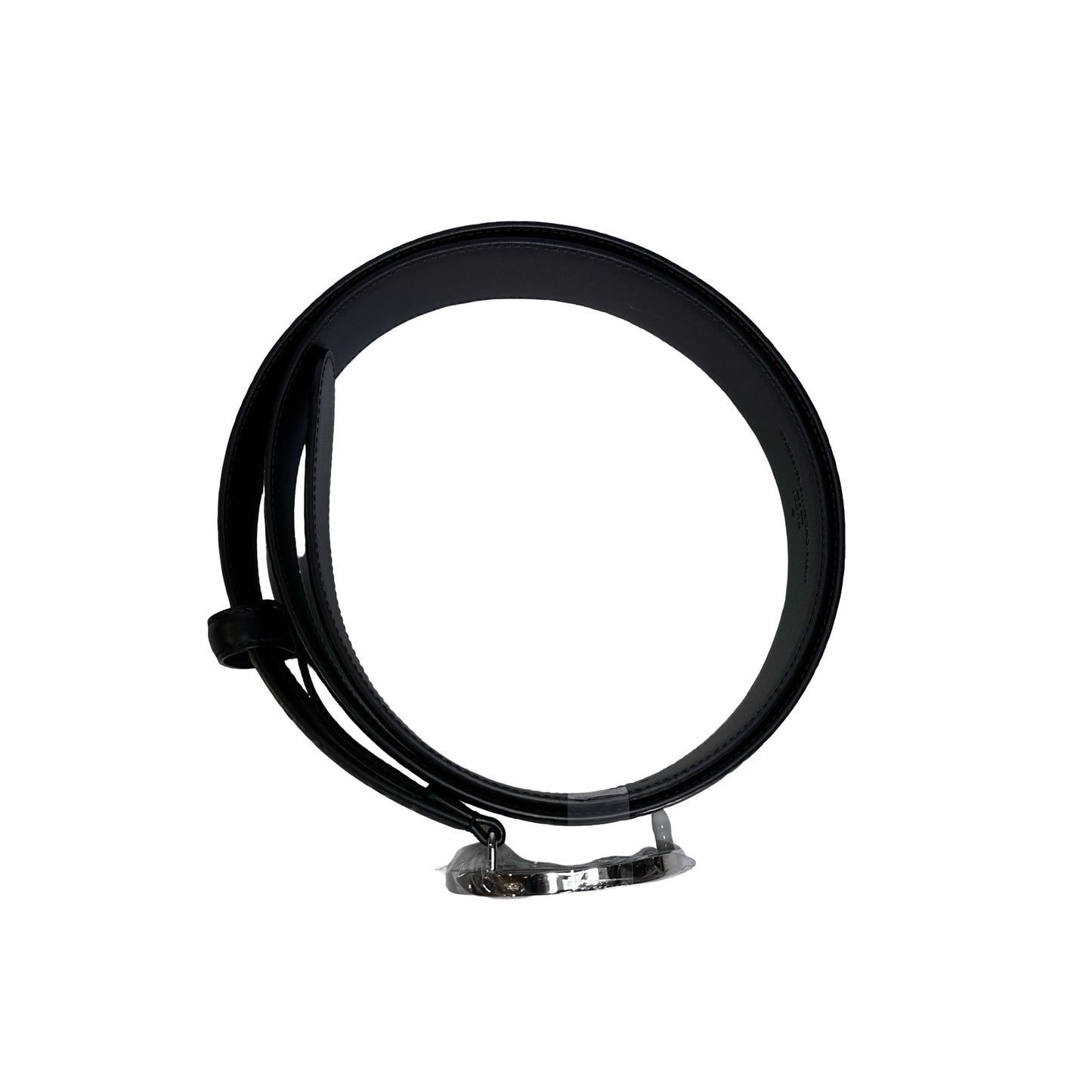 Brand New GUCCI Guccissima Leather Interlocking G Belt Belt Black PHW