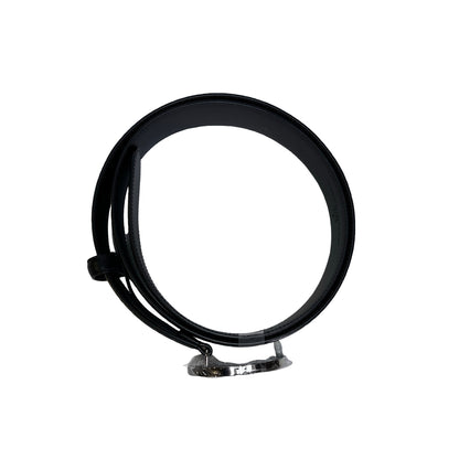 Brand New GUCCI Guccissima Leather Interlocking G Belt Belt Black PHW