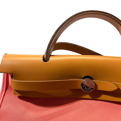 Used HERMÈS Herbag 31 Cross Body Bag Pink Brown PHW