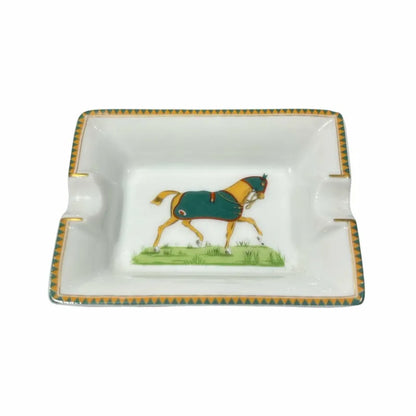 Porcelain Mini Equestrian Ashtray Others [100257]