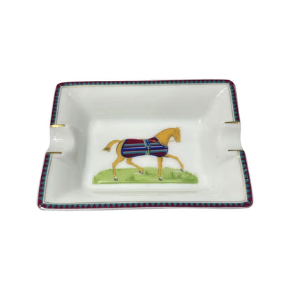 Porcelain Mini Equestrian Ashtray Others [100258]