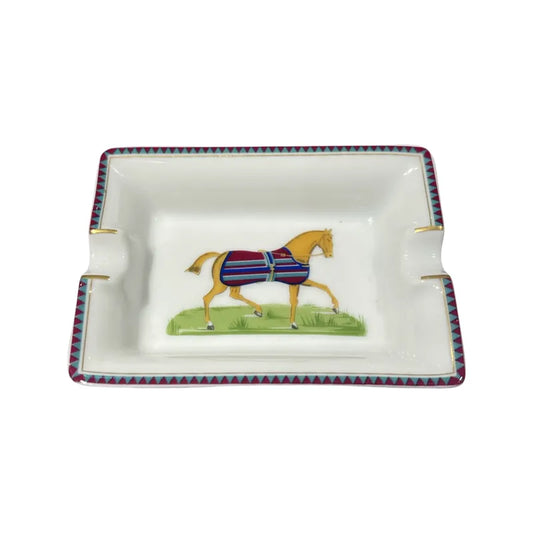 Porcelain Mini Equestrian Ashtray Others [100259]