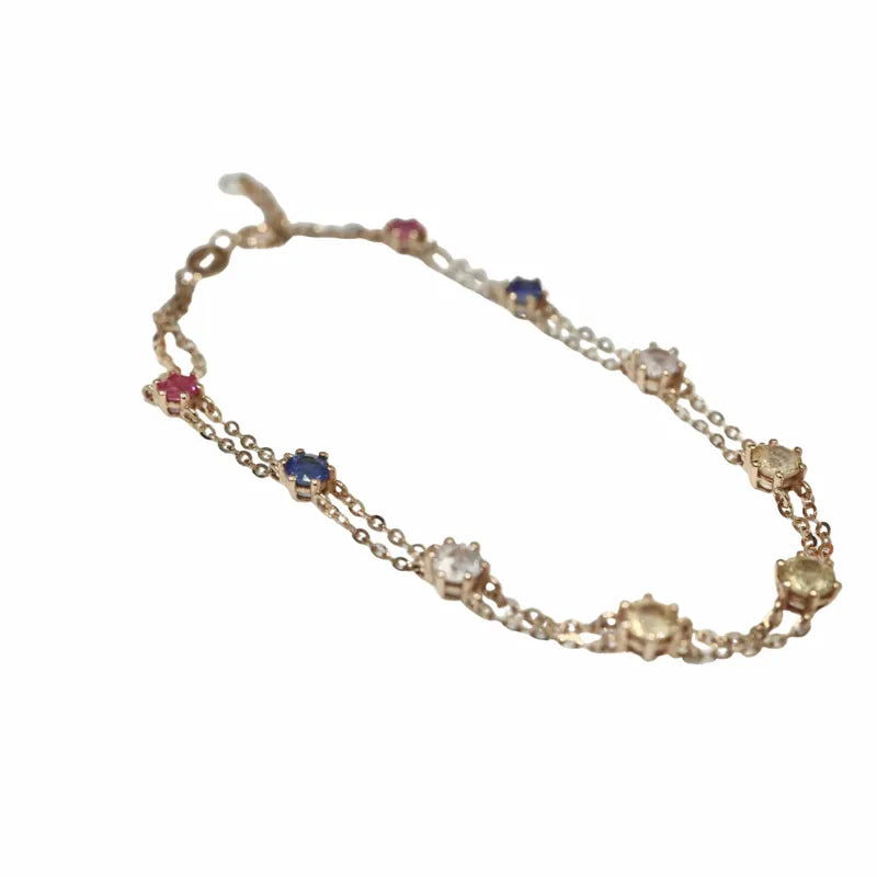 750,S1 63ct Bracelet with 4 colored diamonds Bracelet [100093]