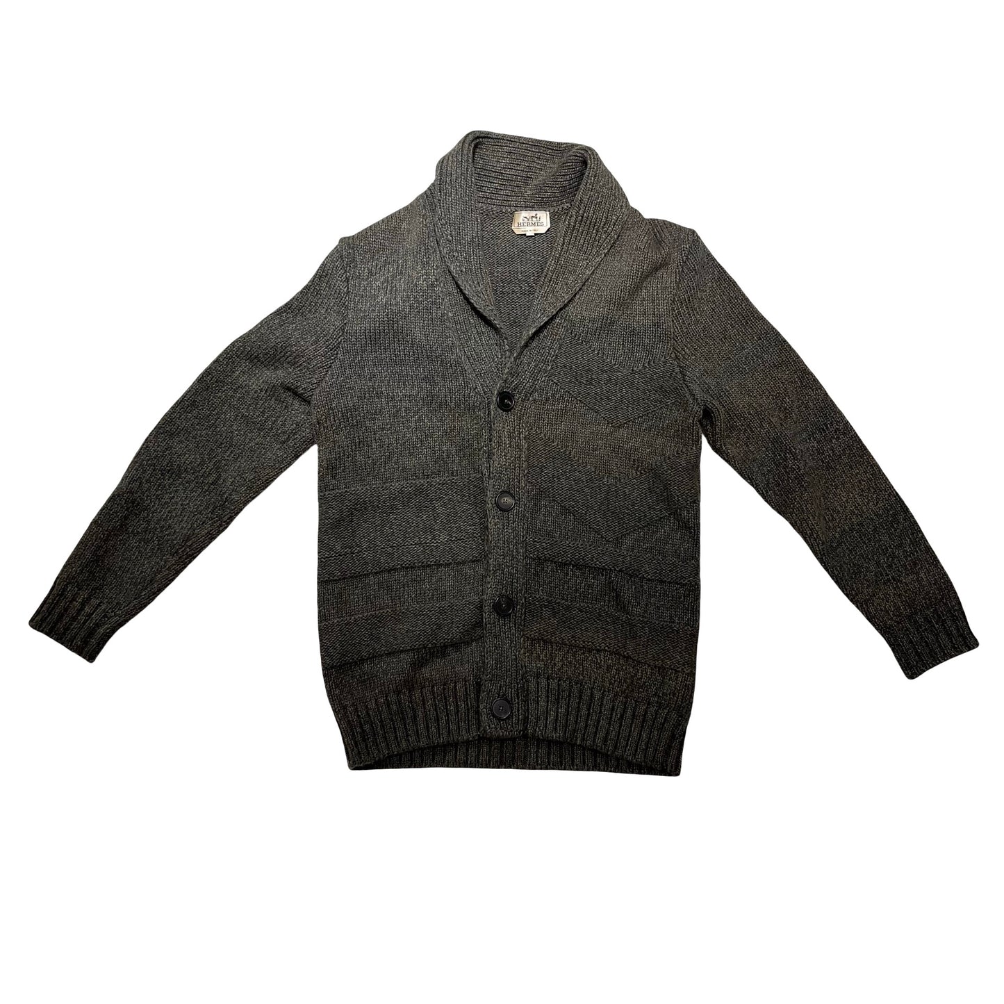 Used HERMES Knit Knit Cardigan Clothes Green