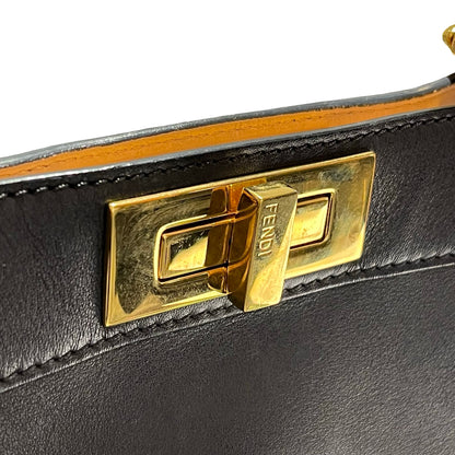 Used FENDI Peekaboo Handbag Black GHW