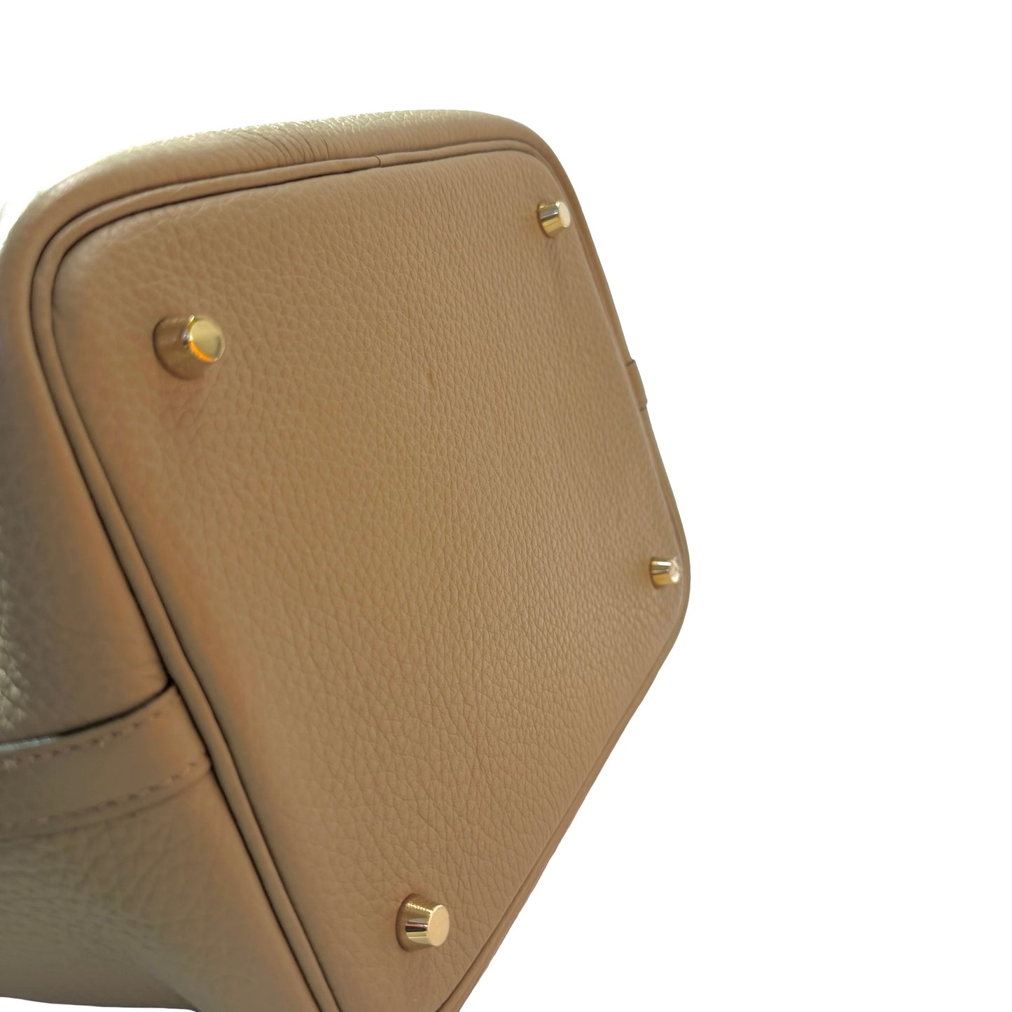 Used HERMÈS TC Picotin 22 Handbag Beige GHW