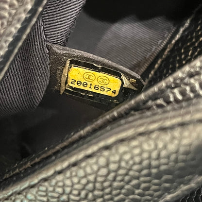 Used CHANEL Boy 25cm Shoulder Bag Navy GHW