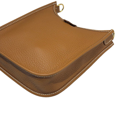 New HERMÈS TC MINI EVELYNE Cross Body Bag Gold GHW