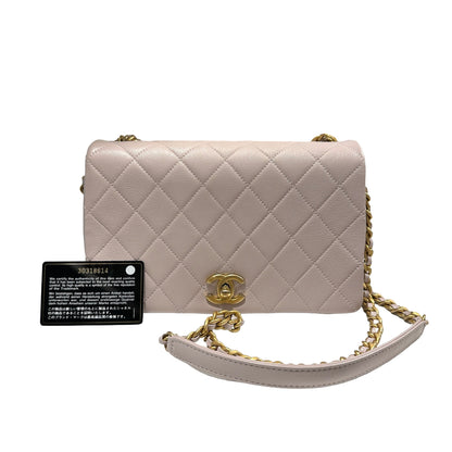 Used CHANEL Quilted Caviar 20B small fashion therapy flap bag Chain Shoulder Bag Light Purple