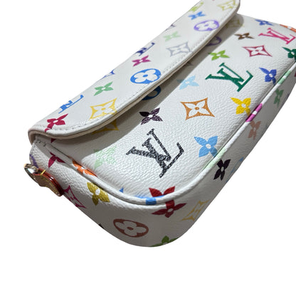 Used LOUIS VUITTON Ivy Clutch White Multicolor GHW