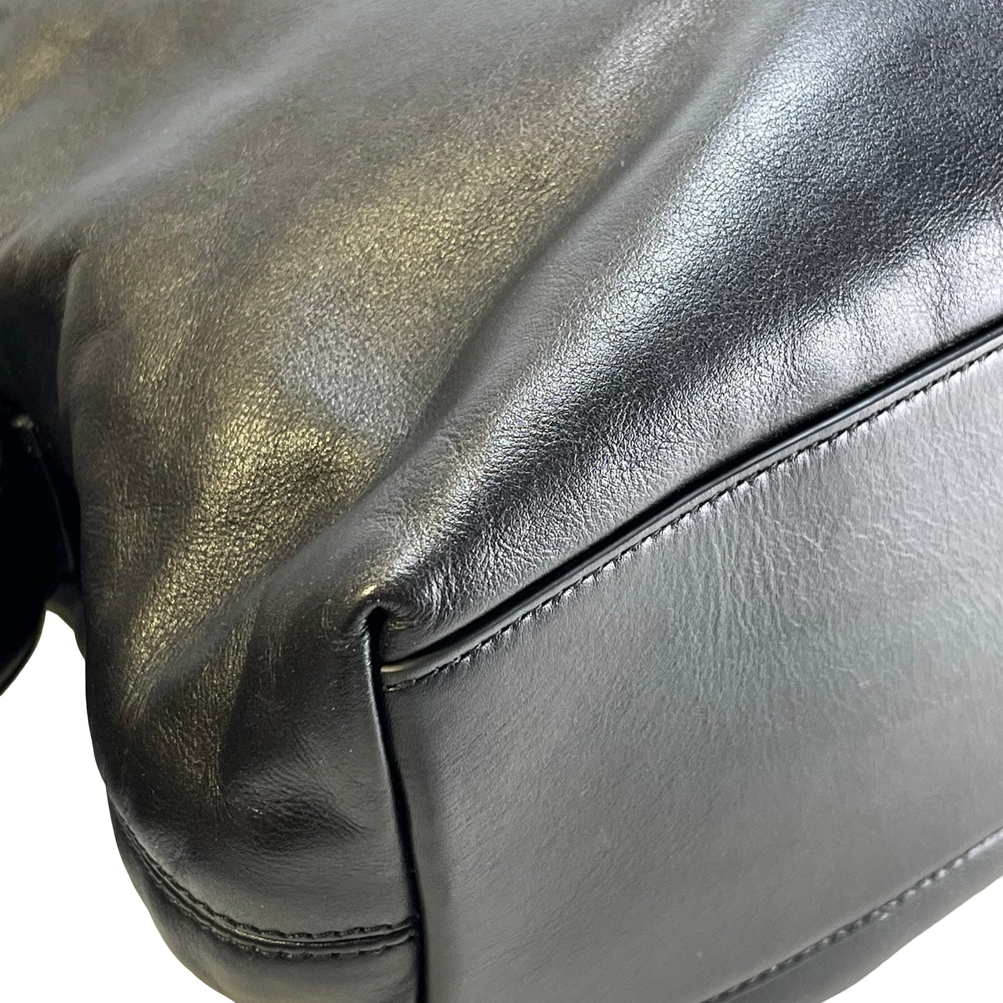 Used GUCCI Solid Medium Shoulder Shoulder Bag Black GHW