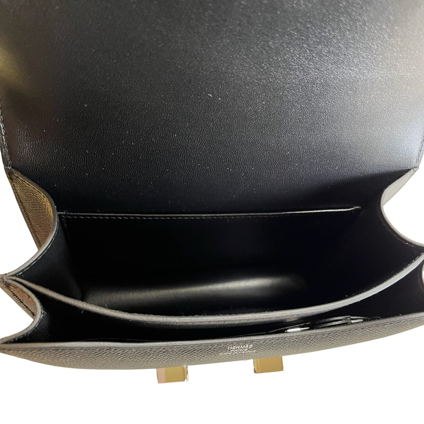 Brand New HERMES Epsom Mini Constance Shoulder Bag Black PHW