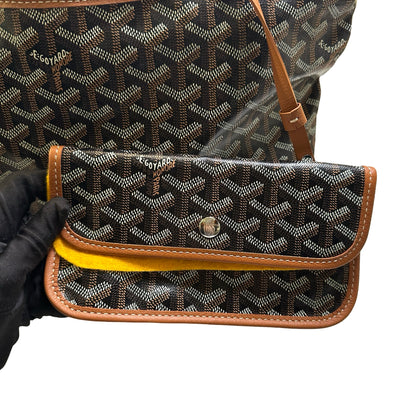 Used GOYARD Goyardine HOBO BAG Hobo Bag Black Brown