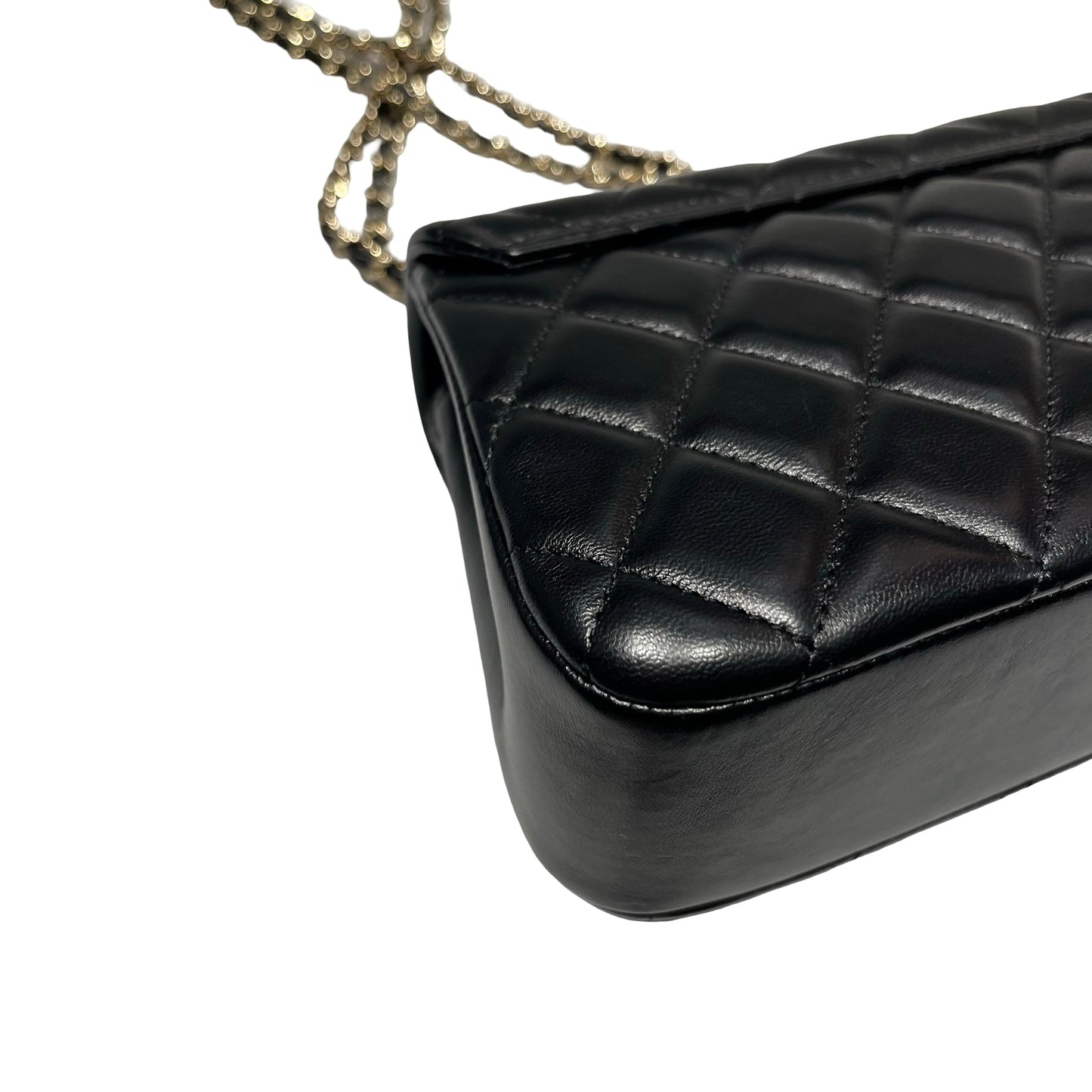 Used CHANEL Cross Body Bag Black GHW
