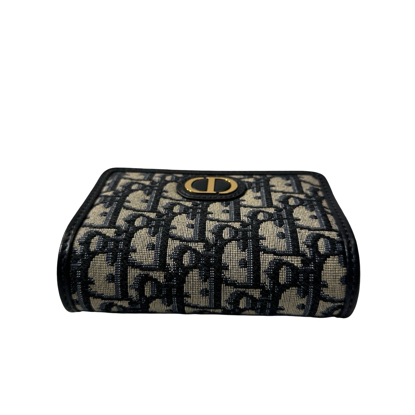 Used DIOR Canvas Mini Bag Navy Blue Beige