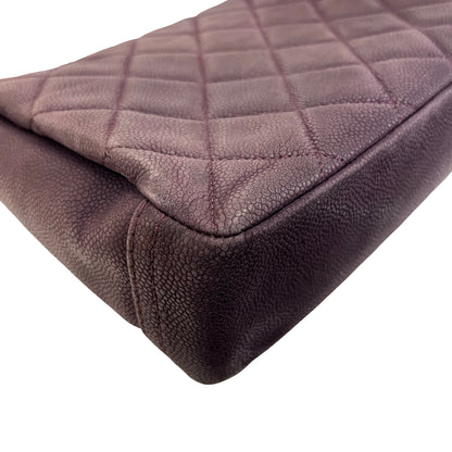 Used Chanel Caviar Leather Chain Purple PHW