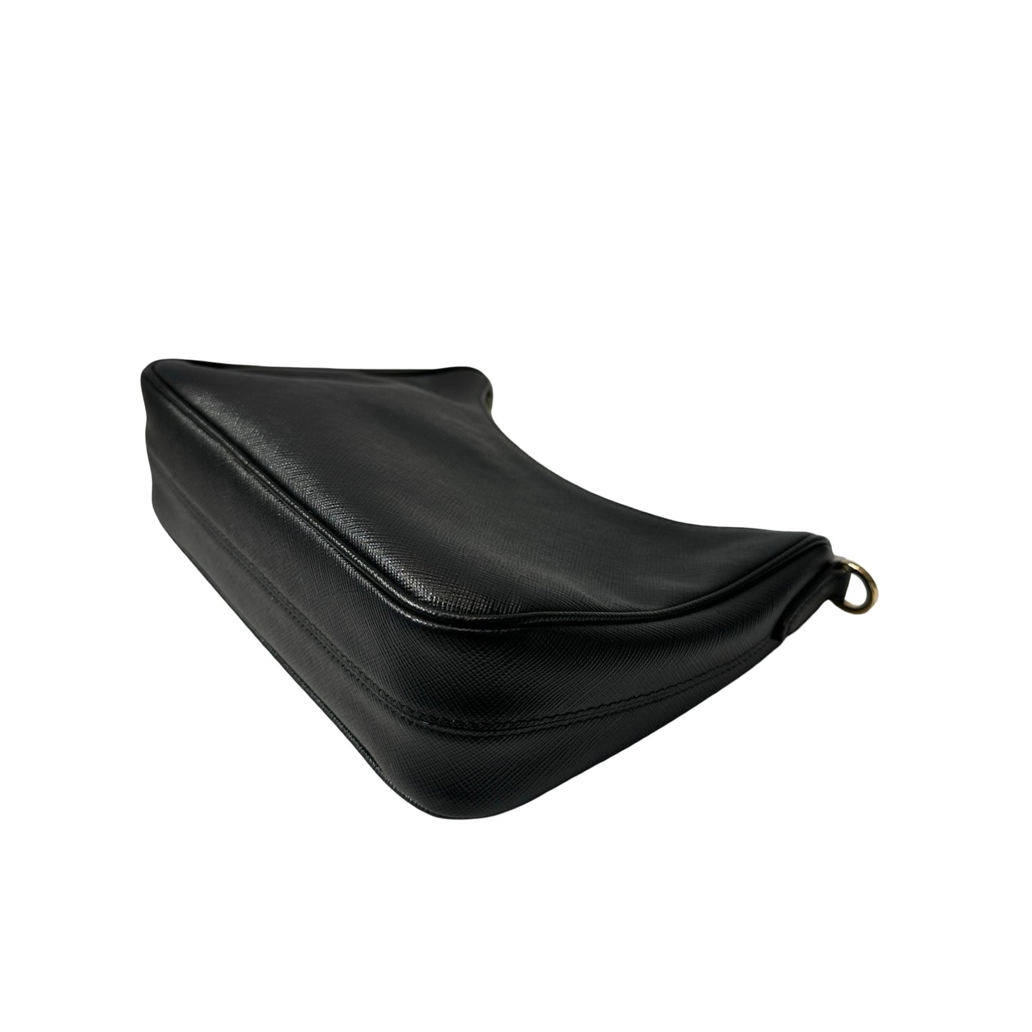 Used PRADA Calfskin Leather 3-in-1 Shoulder Bag GHW Black