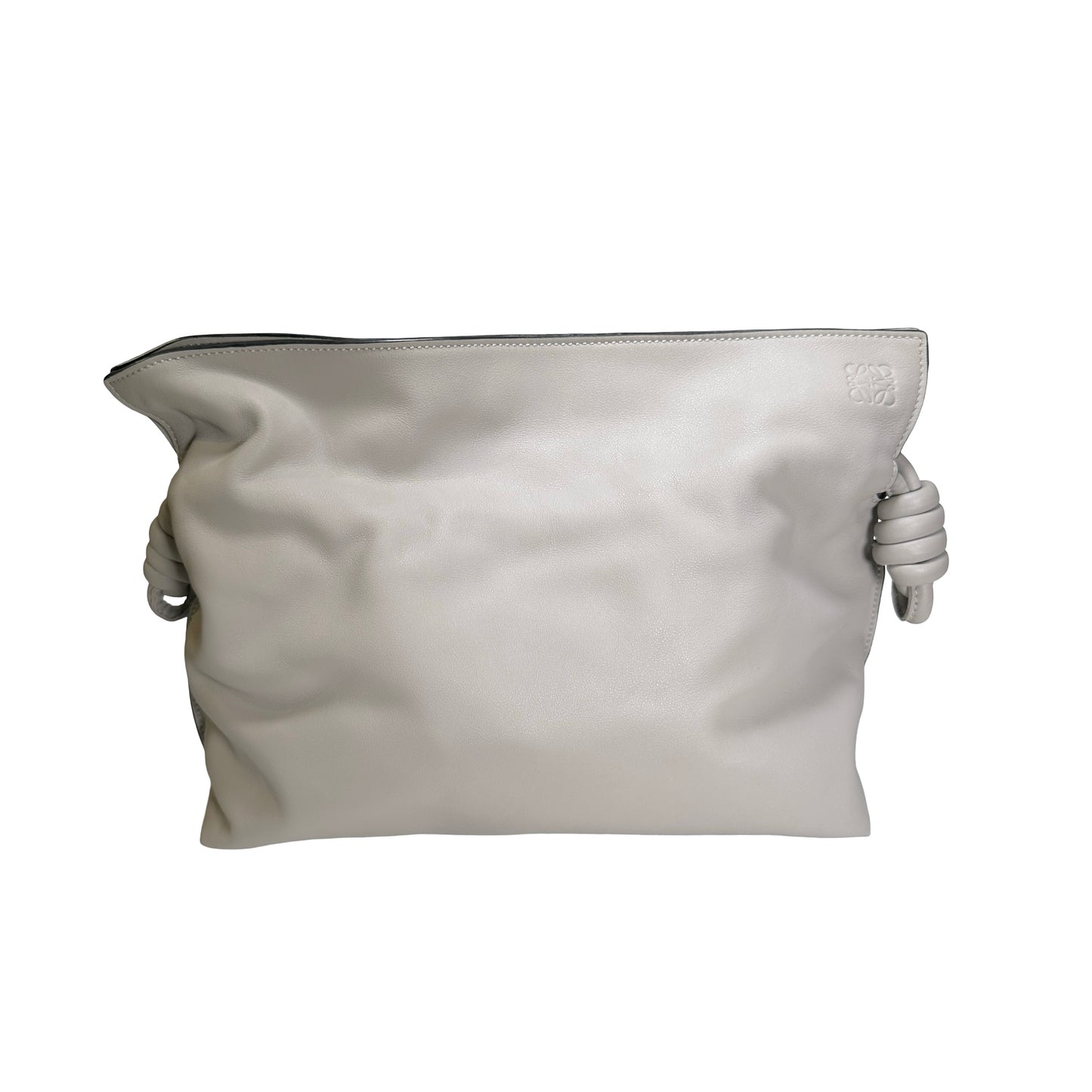 Used LOEWE Lambskin Flamenco Cross body bag Grey