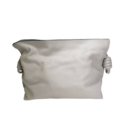 Used LOEWE Lambskin Flamenco Cross body bag Grey