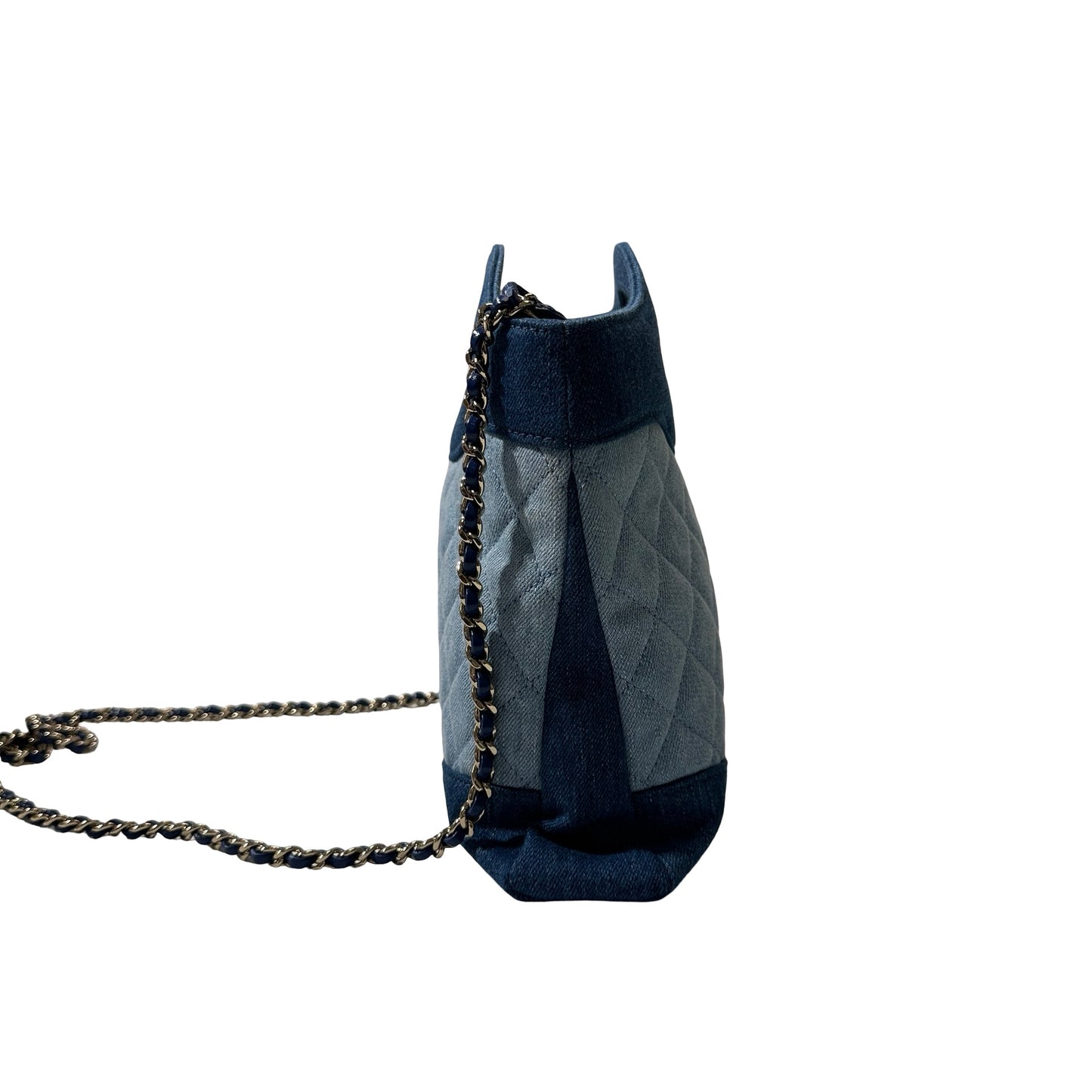 New Chanel Denim Chanel 31 Mini Shopping Chain Shoulder Bag Blue GHW